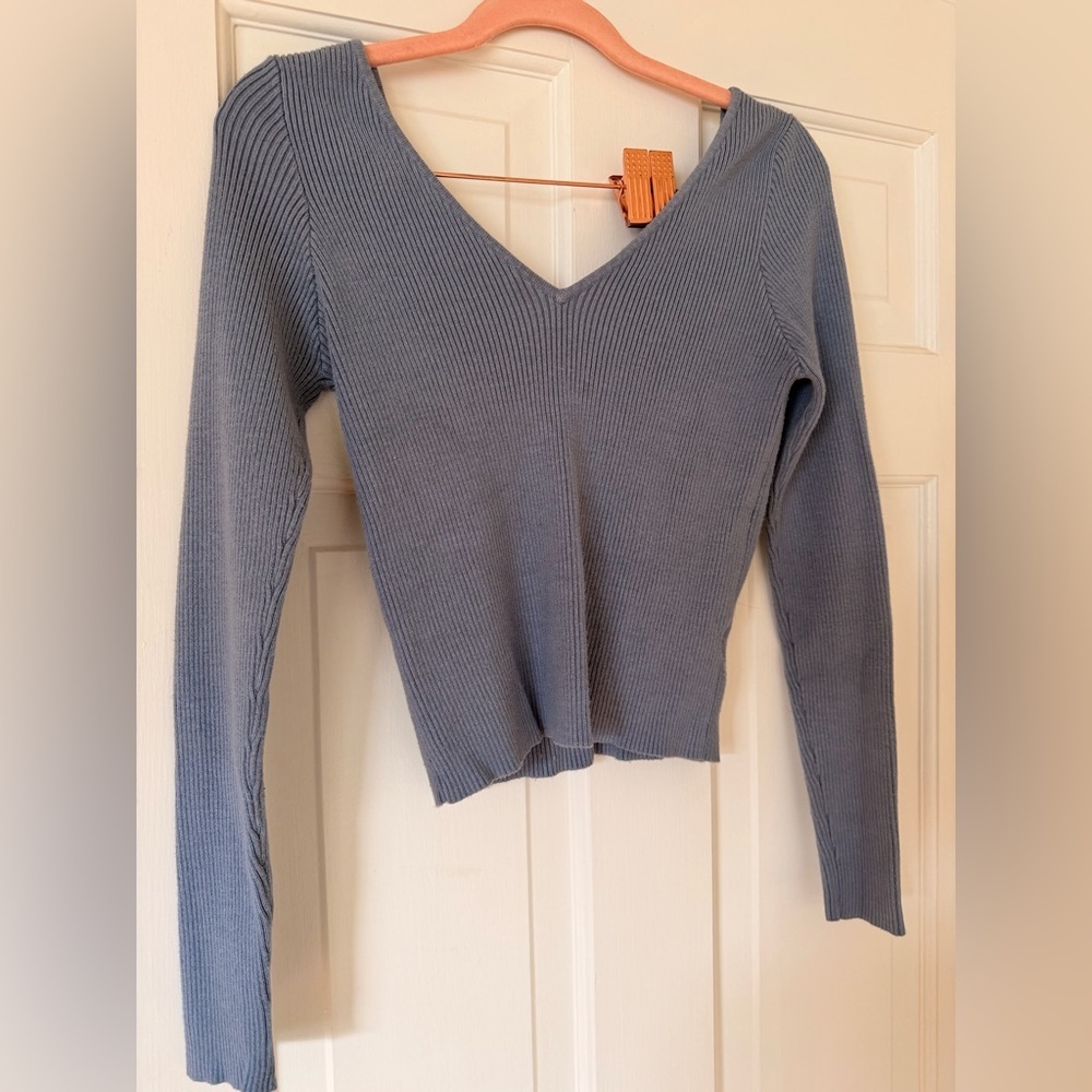 Kendall & Kylie Light Blue Ribbed Top NWOT